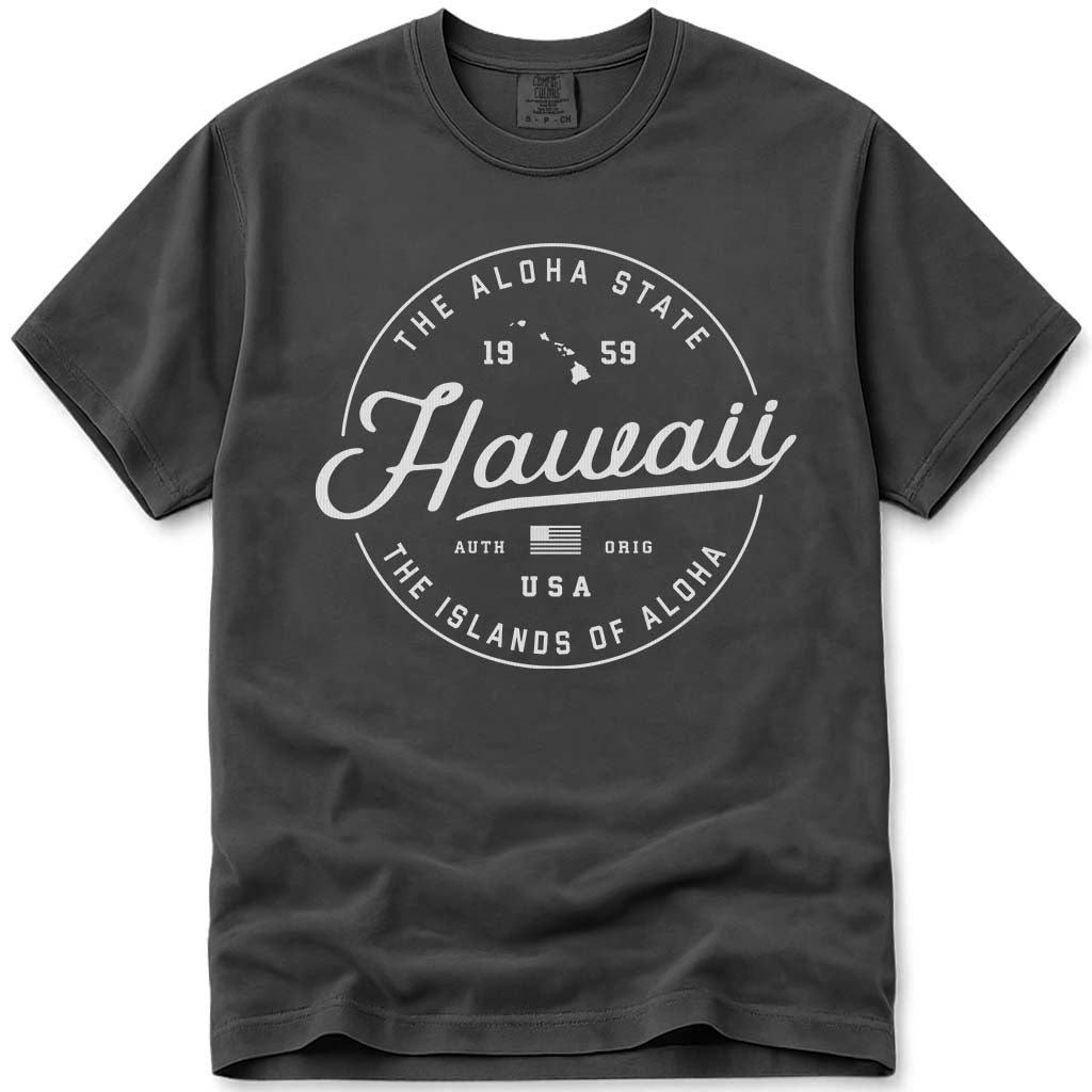 Hawaii T Shirt, The Aloha State - Pepper