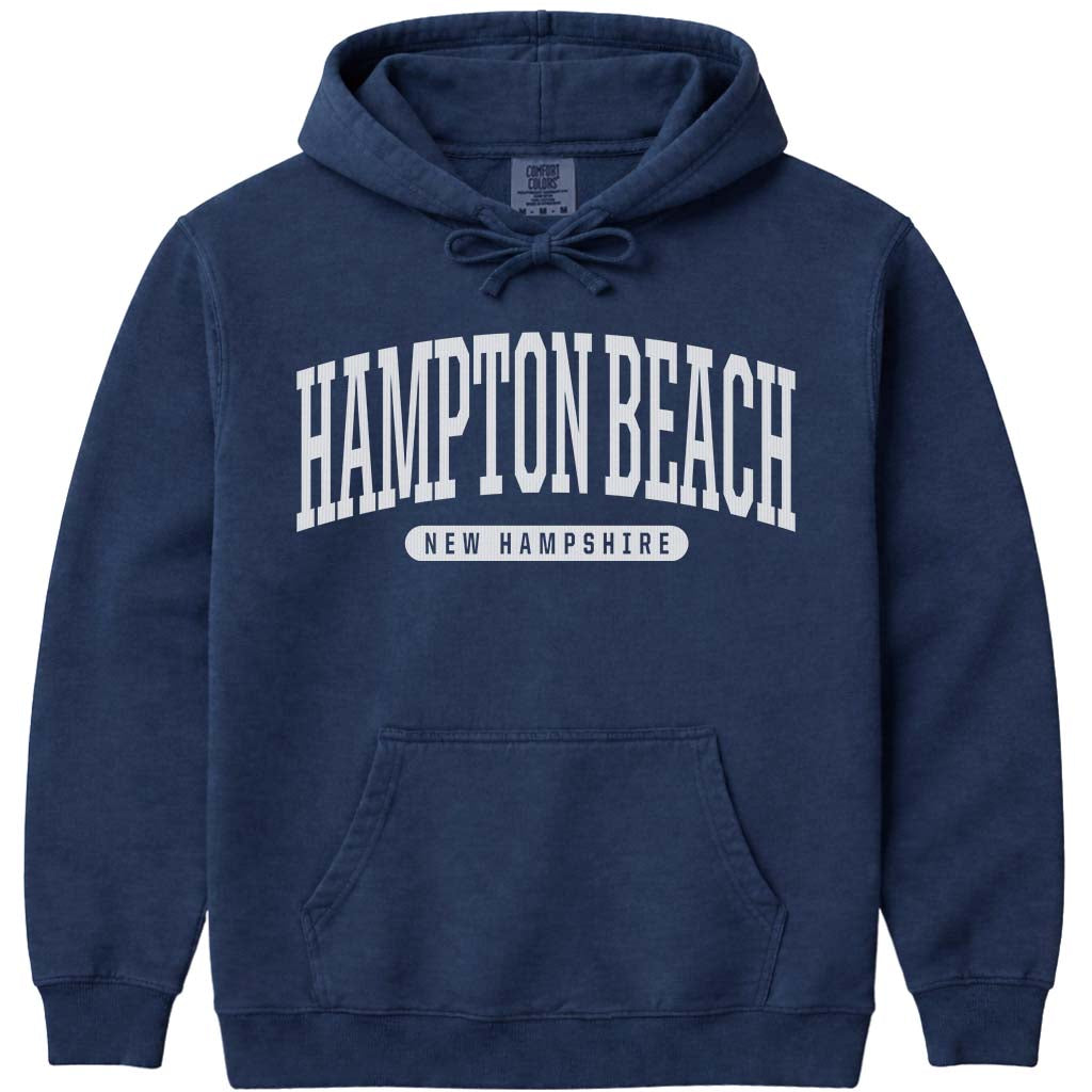 Hampton Beach New Hampshire Hooded Sweatshirt - Navy