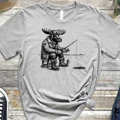 Hard Water Moose Ice Fishing T-Shirt