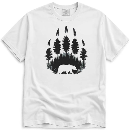 Hiking Outdoor Nature Forest Bear Paw T Shirt