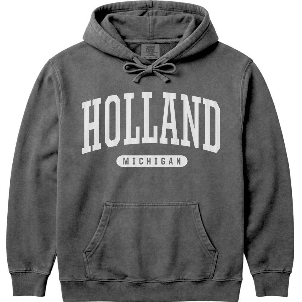 Holland Michigan Sweatshirt Hoodie - Pepper