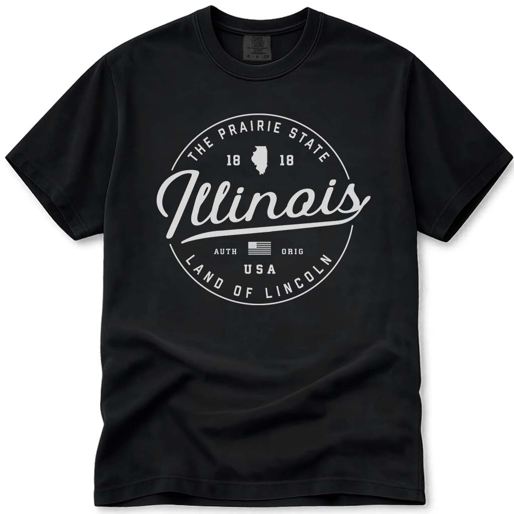 State of Illinois T Shirt - Black