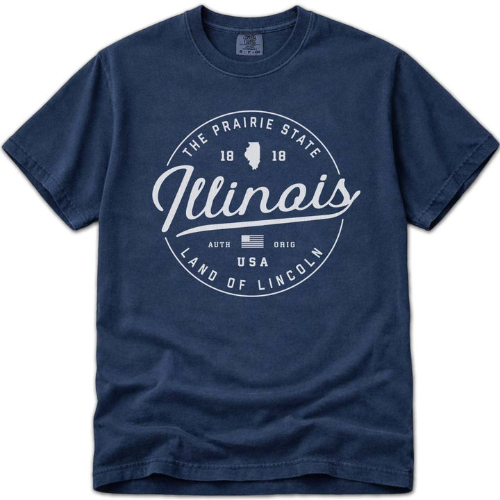 State of Illinois T Shirt - Navy