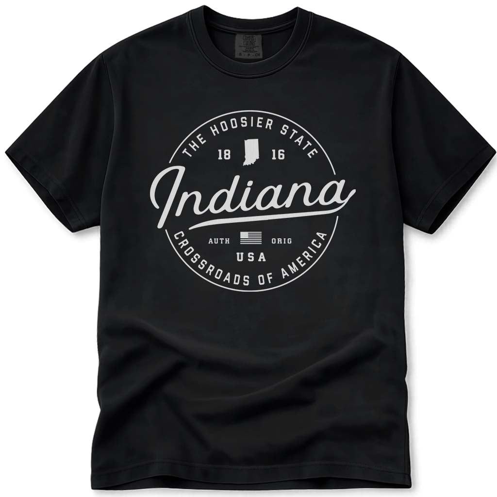 State of Indiana T Shirt - Black