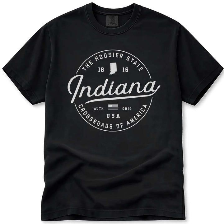 State of Indiana T Shirt - Black