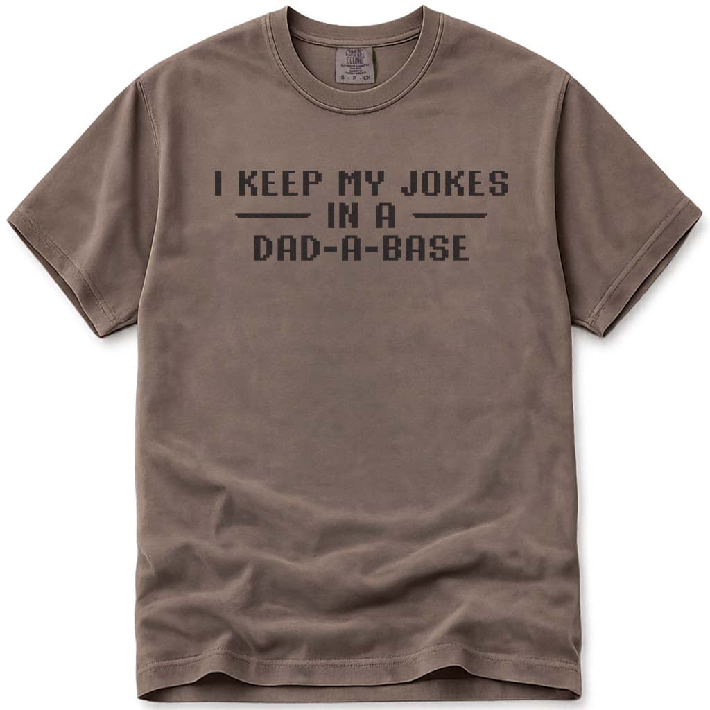 Dad-A-Base Funny Dad Joke Pun Tee - Espresso