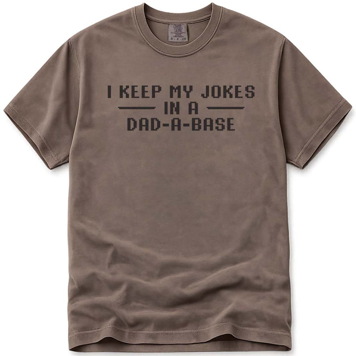 Dad-A-Base Funny Dad Joke Pun Tee - Espresso