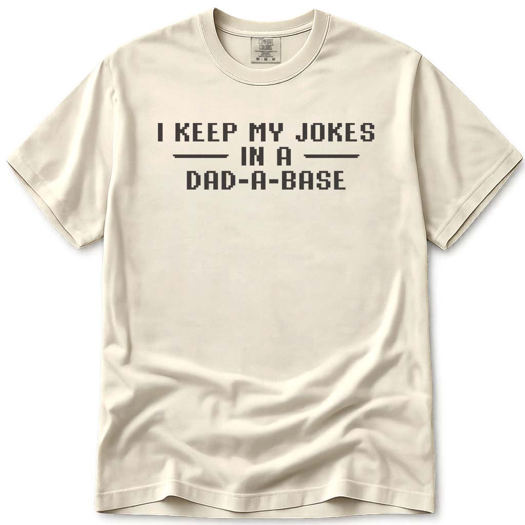 Dad-A-Base Funny Dad Joke Pun Tee - Ivory