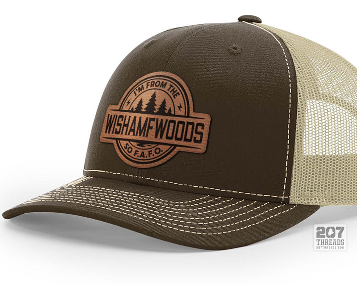 I'm From The WISHAMFWOODS Funny FAFO Hat - Brown Khaki
