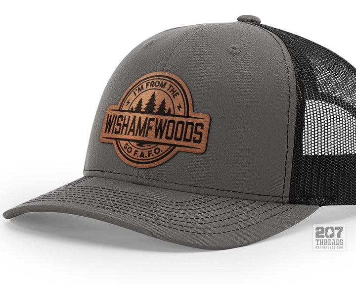 I'm From The WISHAMFWOODS Funny FAFO Hat - Charcoal Black
