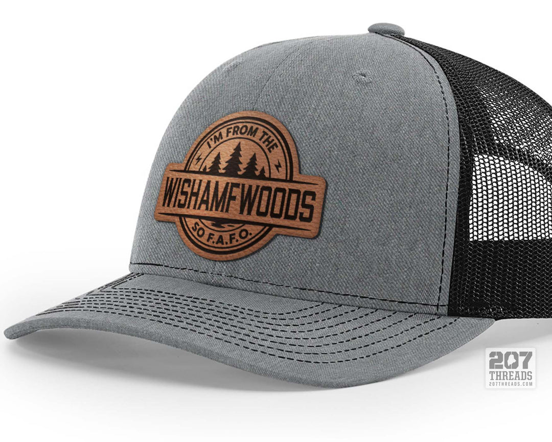 I'm From The WISHAMFWOODS Funny FAFO Hat - Heather Gray Black