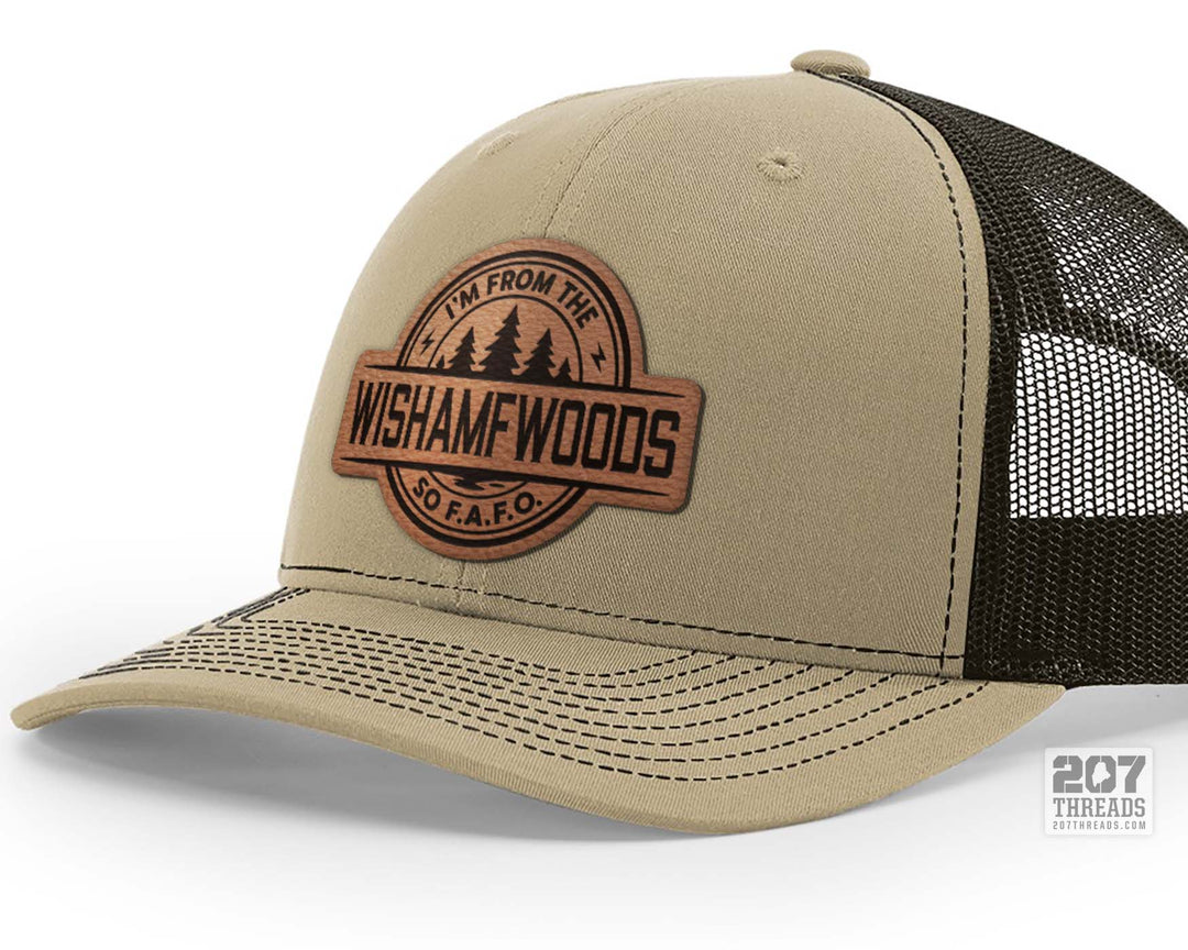 I'm From The WISHAMFWOODS Funny FAFO Hat - Khaki Coffee