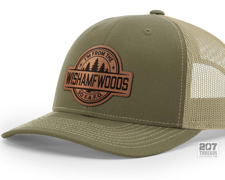 I'm From The WISHAMFWOODS Funny FAFO Hat - Loden Khaki