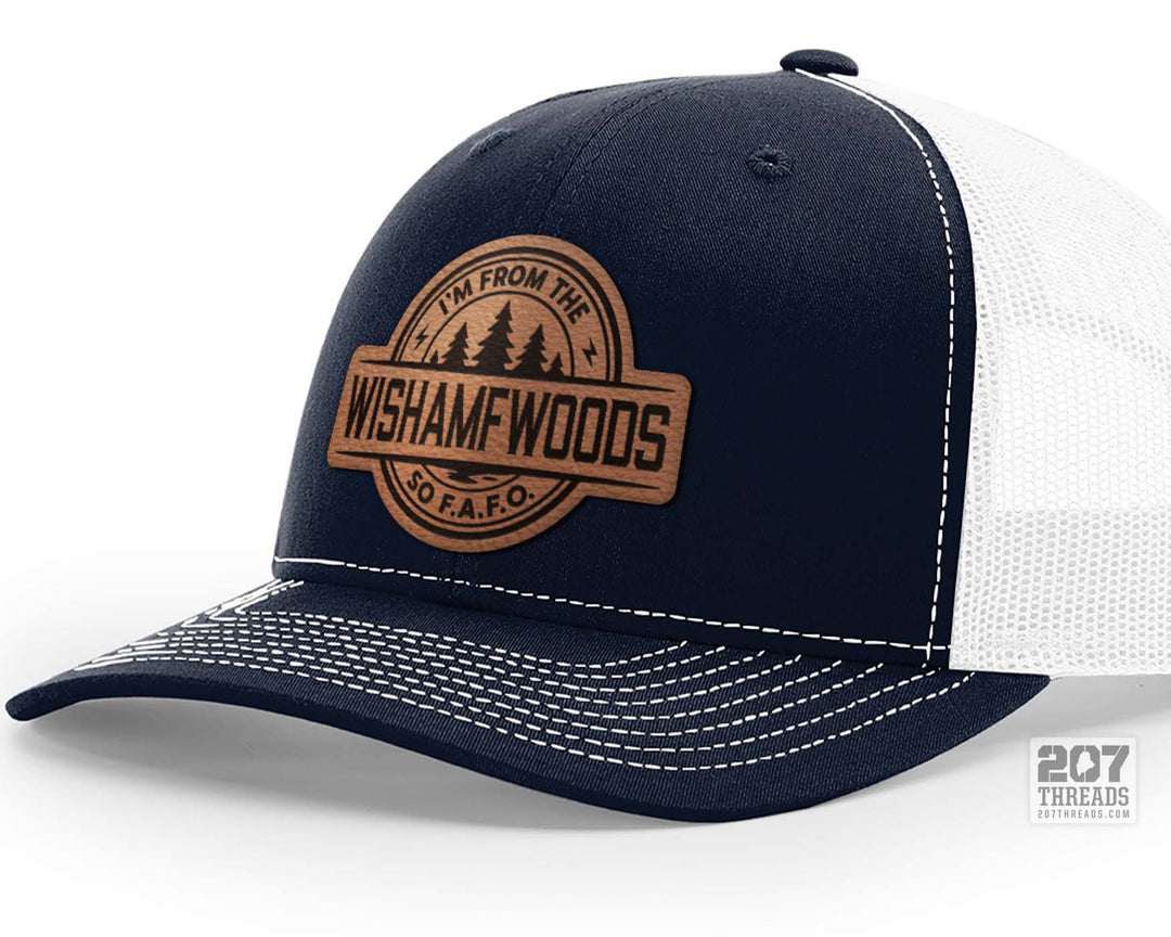 I'm From The WISHAMFWOODS Funny FAFO Hat - Navy White