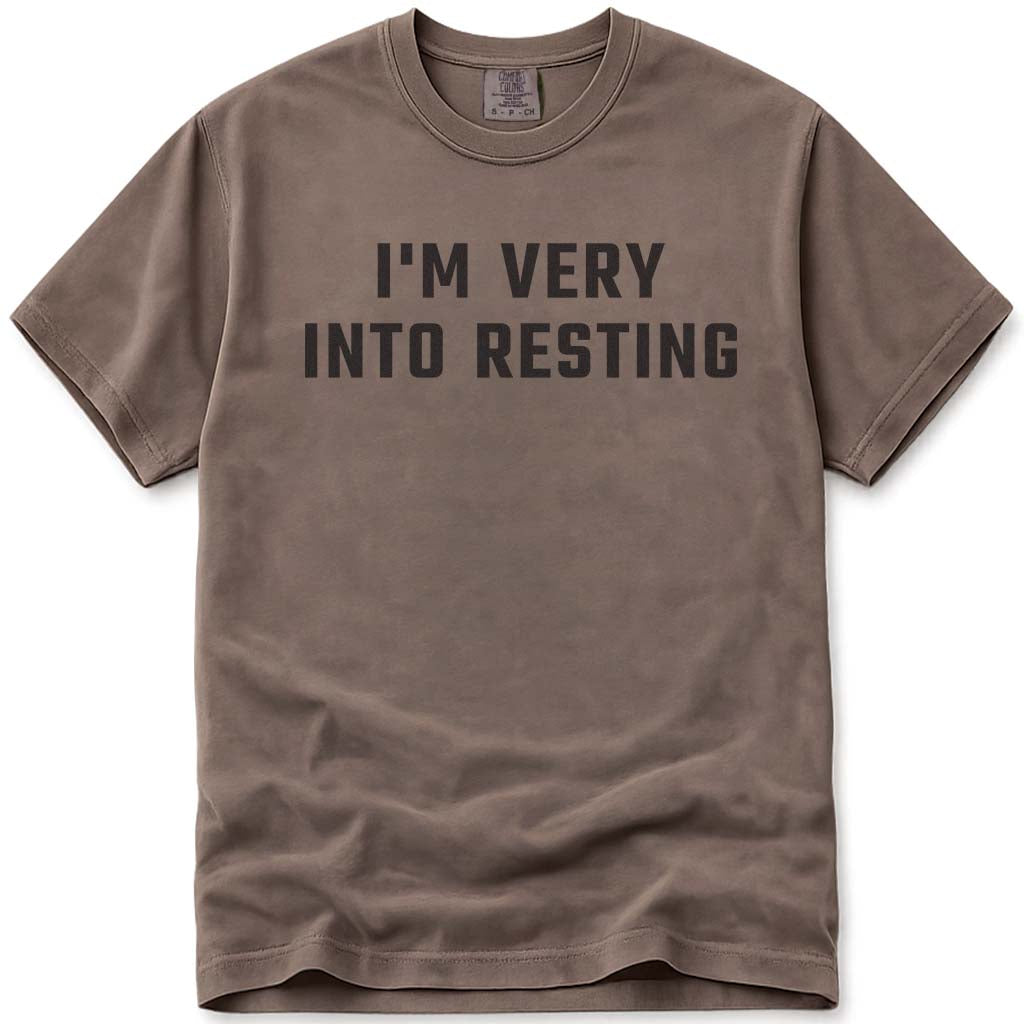 I'm Very Into Resting Dad Pun Tee - Espresso