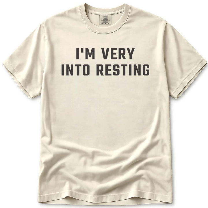 I'm Very Into Resting Dad Pun Tee - Ivory