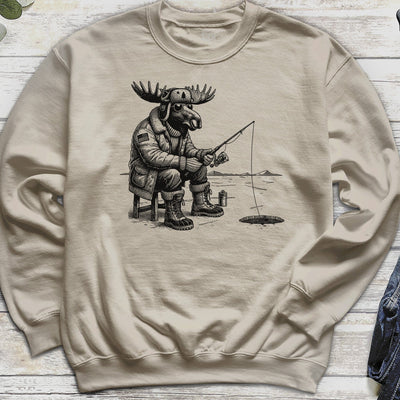 Hard Water Moose Ice Fishing Sweatshirt