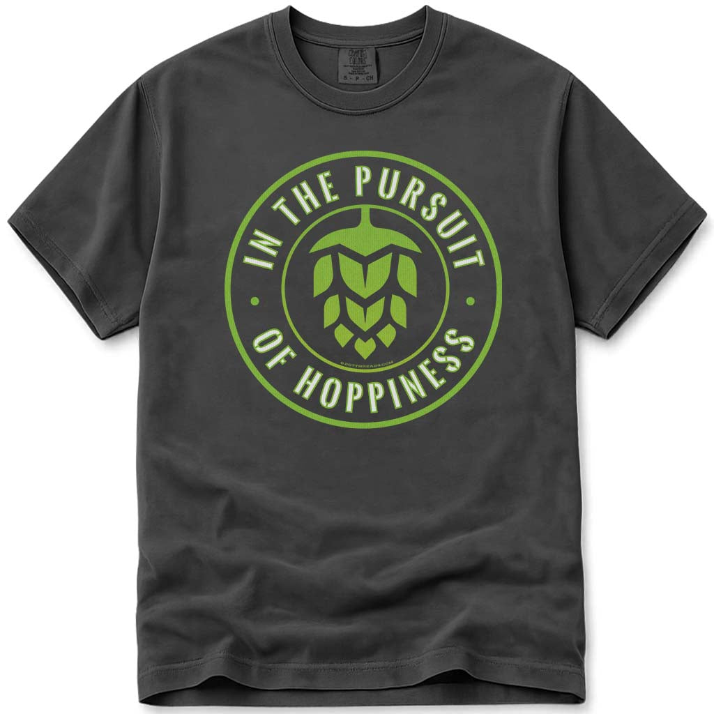 In The Pursuit of Hoppiness IPA Craft Beer T Shirt - Pepper