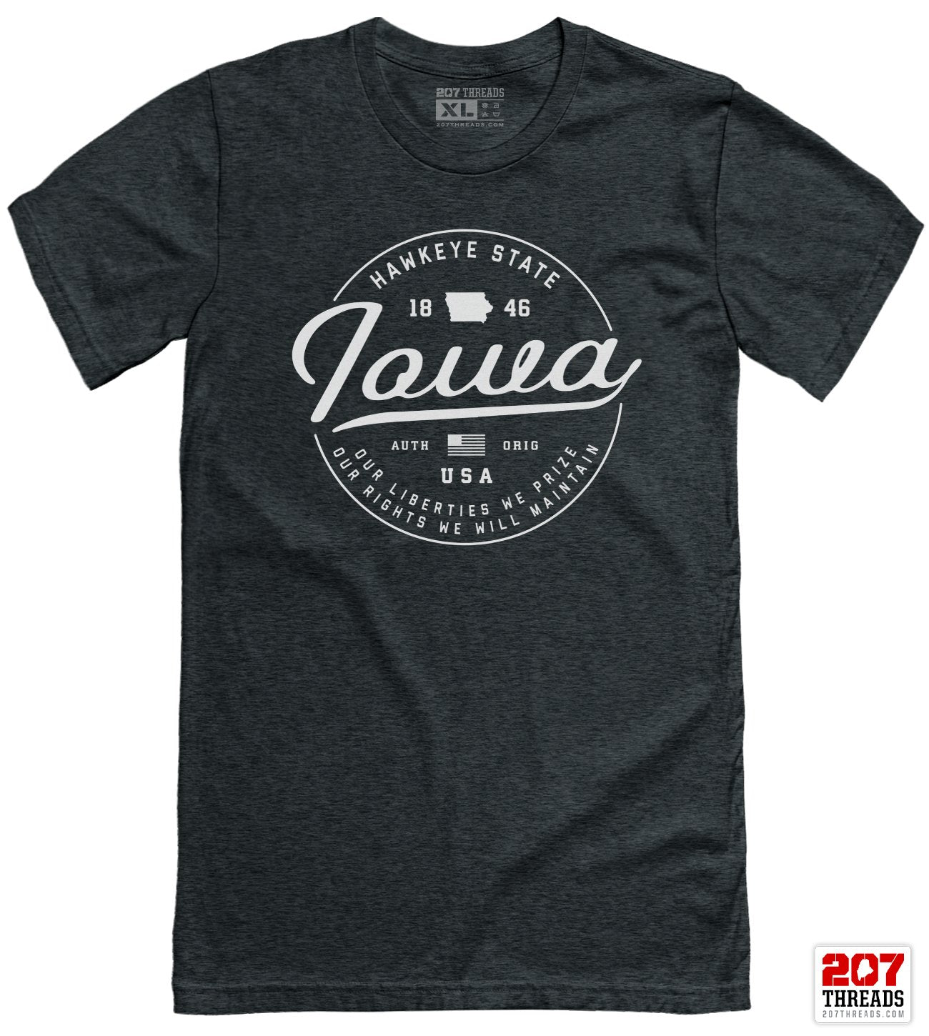 State of Iowa T-Shirt - Soft Iowa Tee