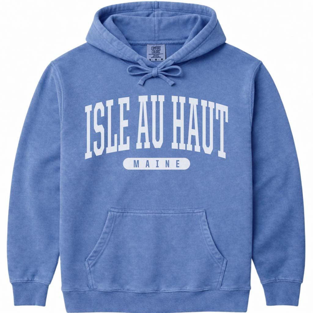 Isle au Haut Maine Arched Letter Sweatshirt - Flo Blue