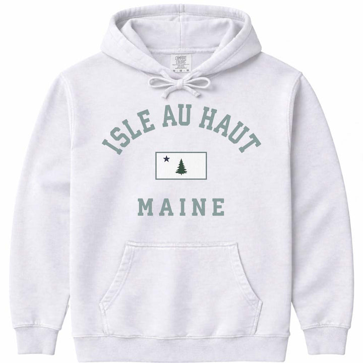 Isle au Haut Maine Arched Flag Sweatshirt - White