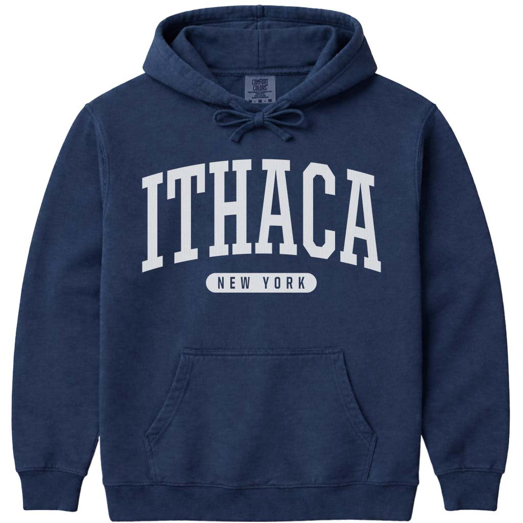 Ithaca New York Hoodie - Navy