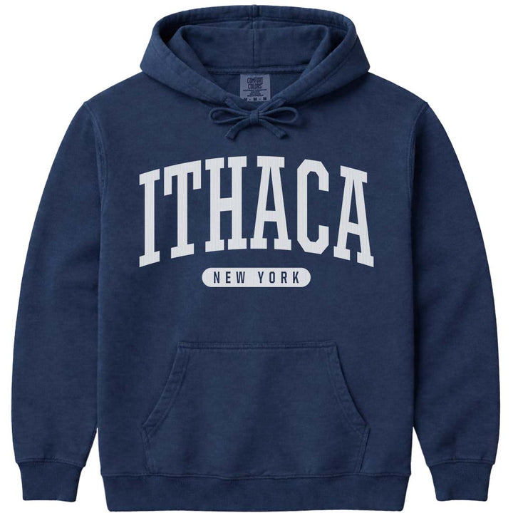 Ithaca New York Hoodie - Navy