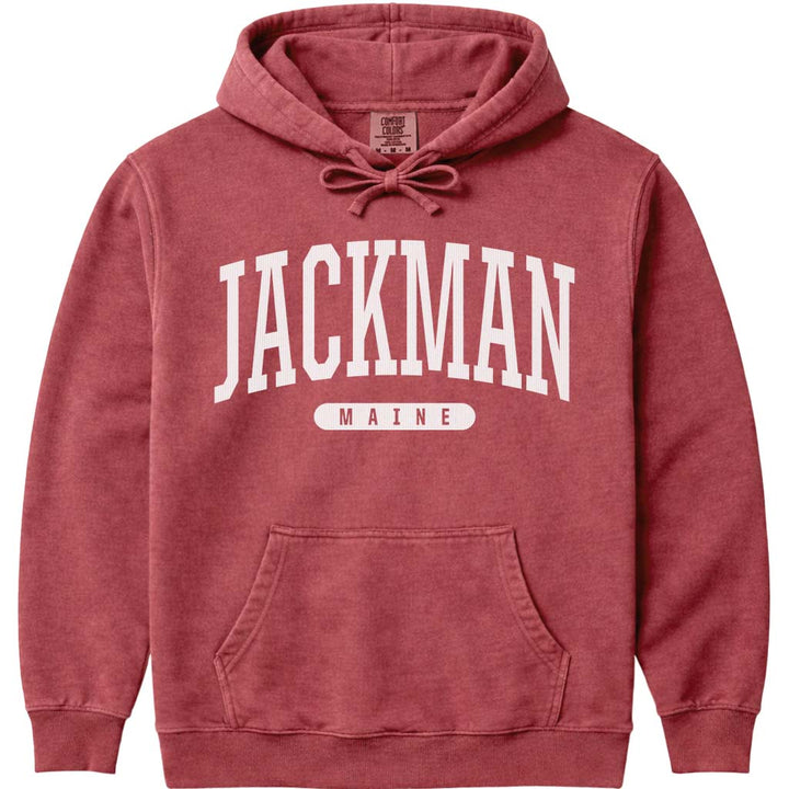 Retro Jackman Maine Hooded Sweatshirt - Crimson