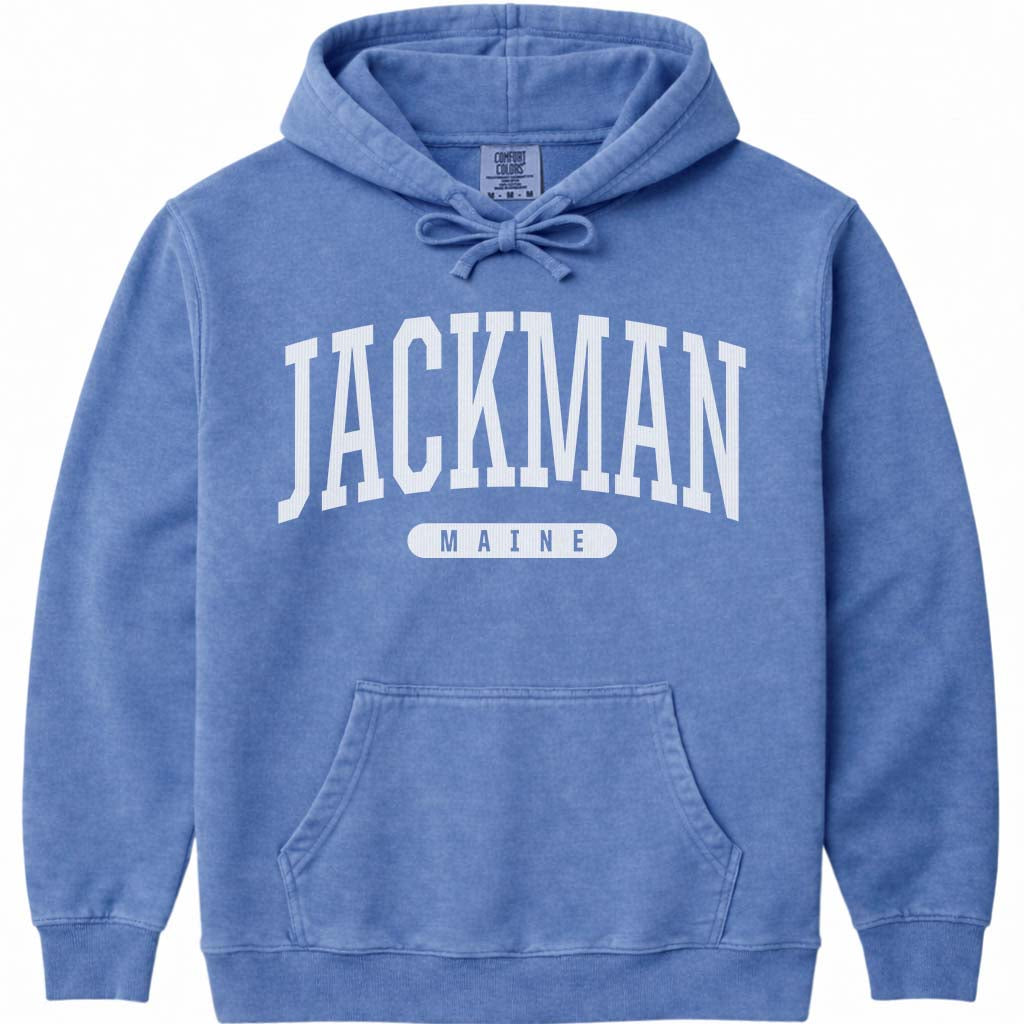 Retro Jackman Maine Hooded Sweatshirt - Flo Blue