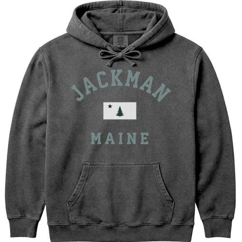 Retro Jackman Maine Flag Hooded Sweatshirt