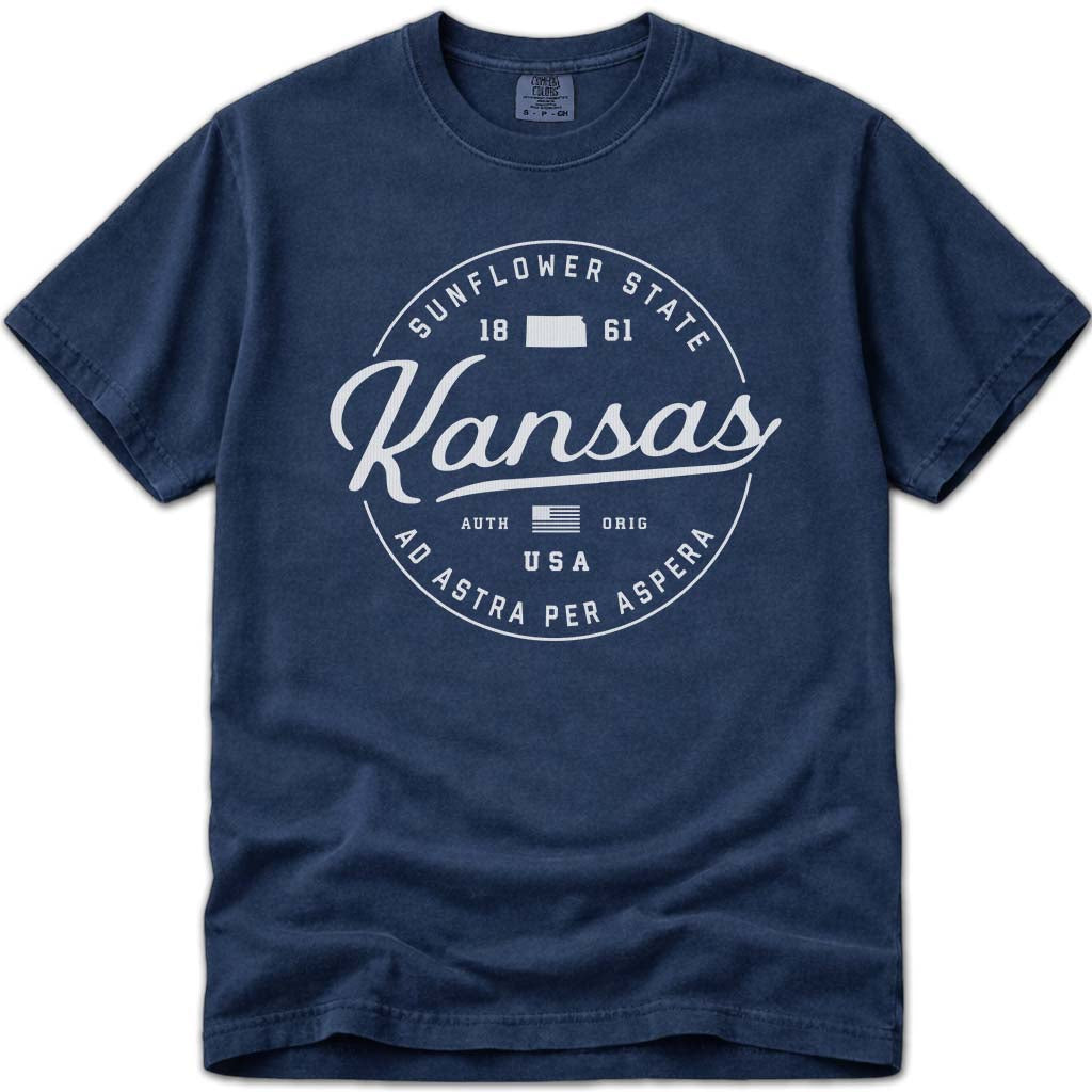 State of Kansas T Shirt - Navy