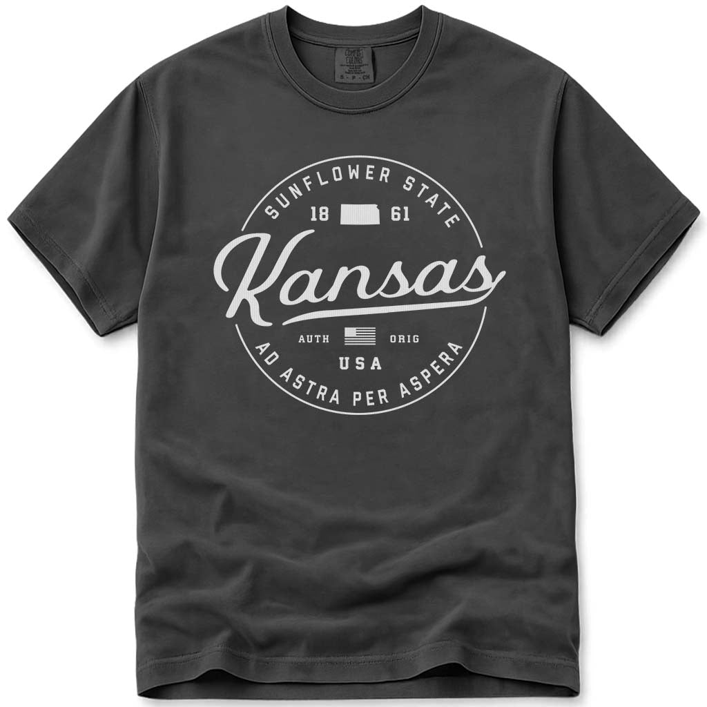 State of Kansas T Shirt - Pepper