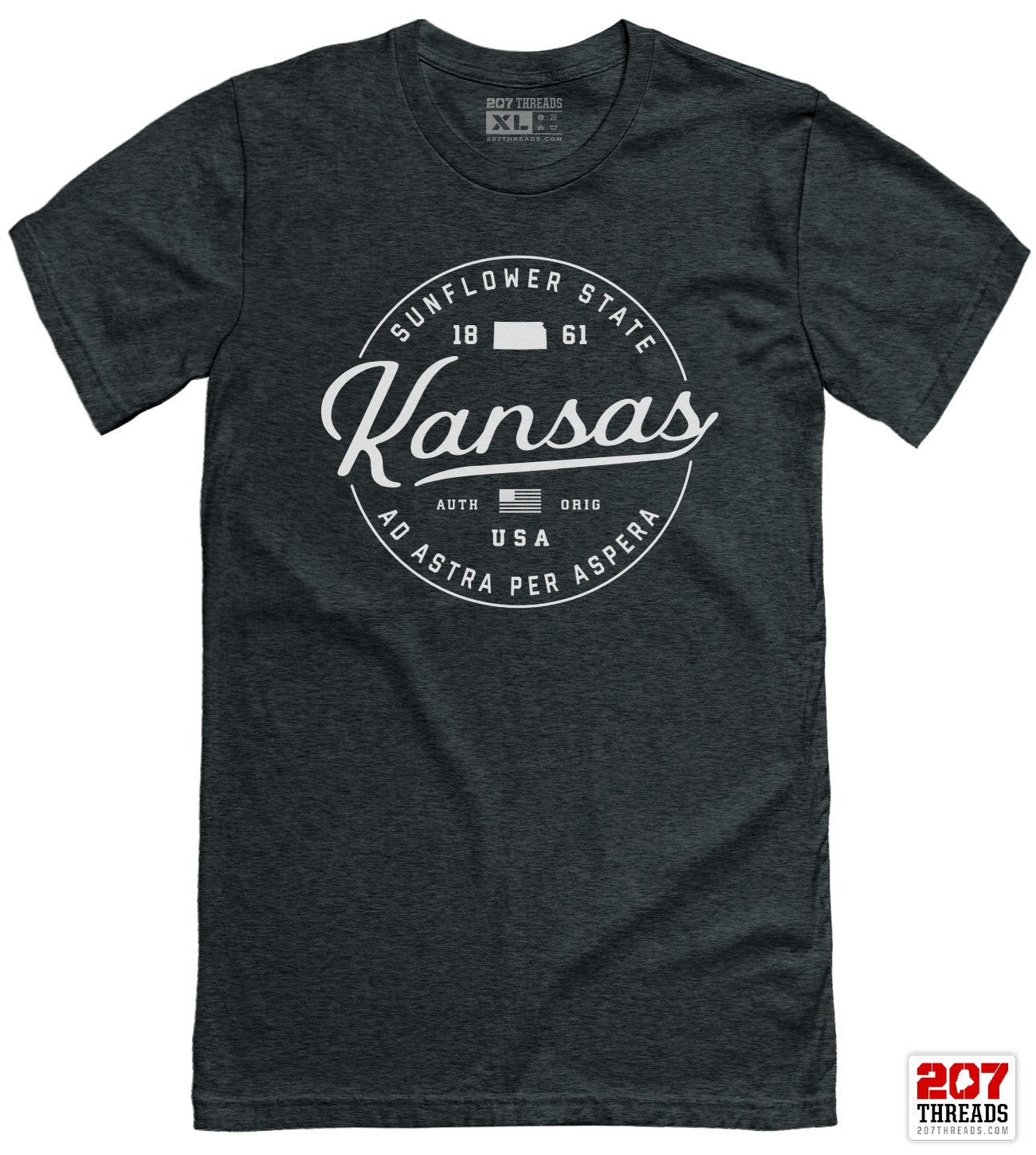 State of Kansas T-Shirt - Soft Kansas Tee