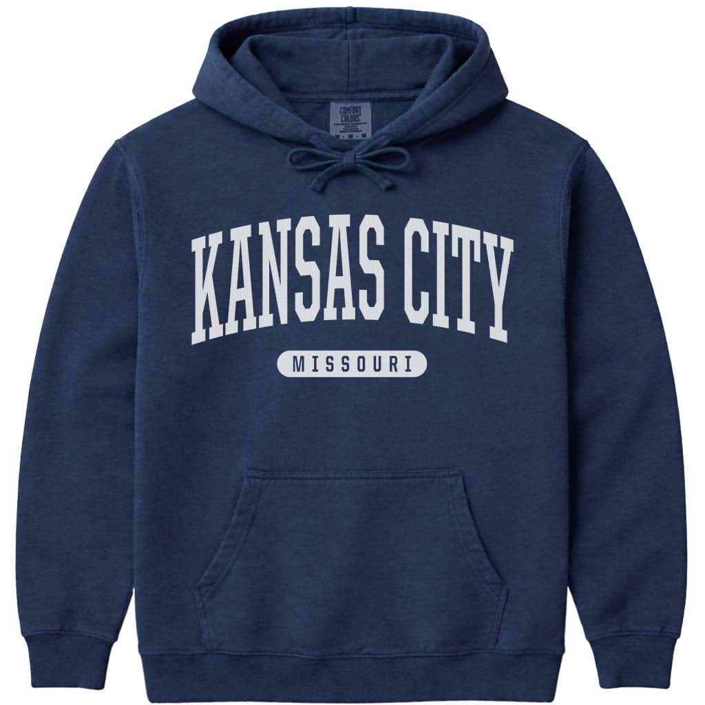 Kansas City Missouri Hooded Sweatshirt - Navy