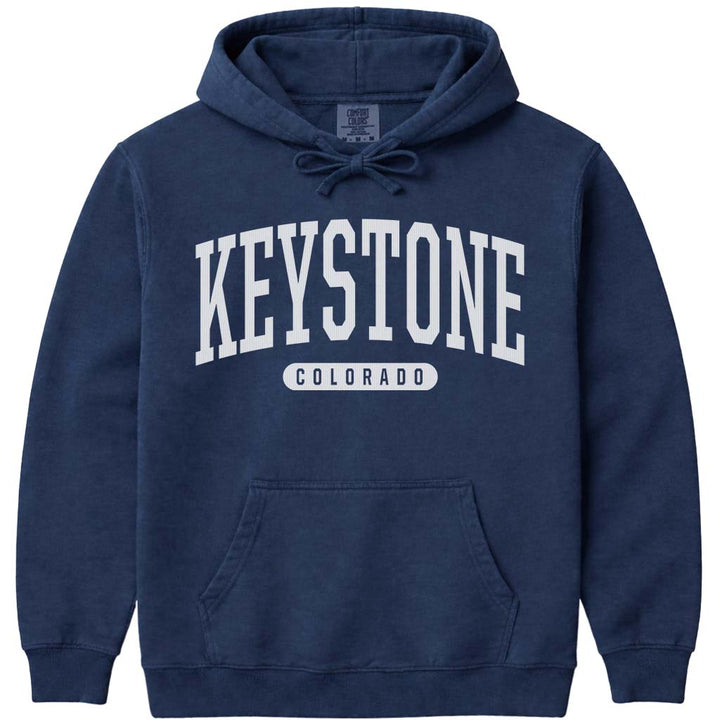 Vintage Keystone Colorado Hoodie Sweatshirt - Navy