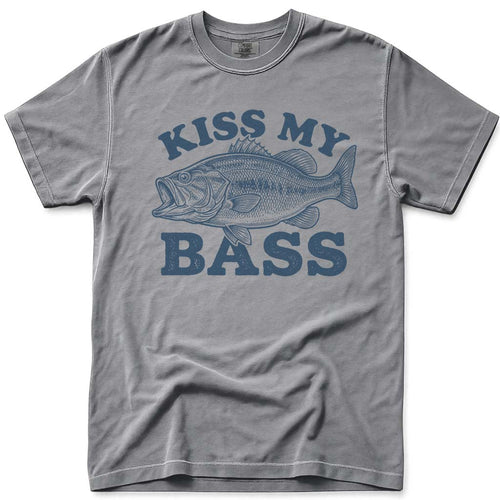 Kiss My Bass Funny Fishing T-Shirt