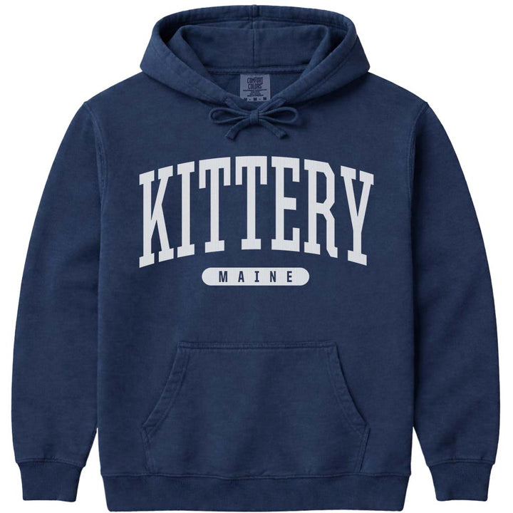Vintage Kittery Maine Hooded Sweatshirt - Navy