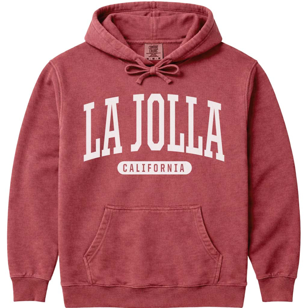 La Jolla California Hoodie - Crimson