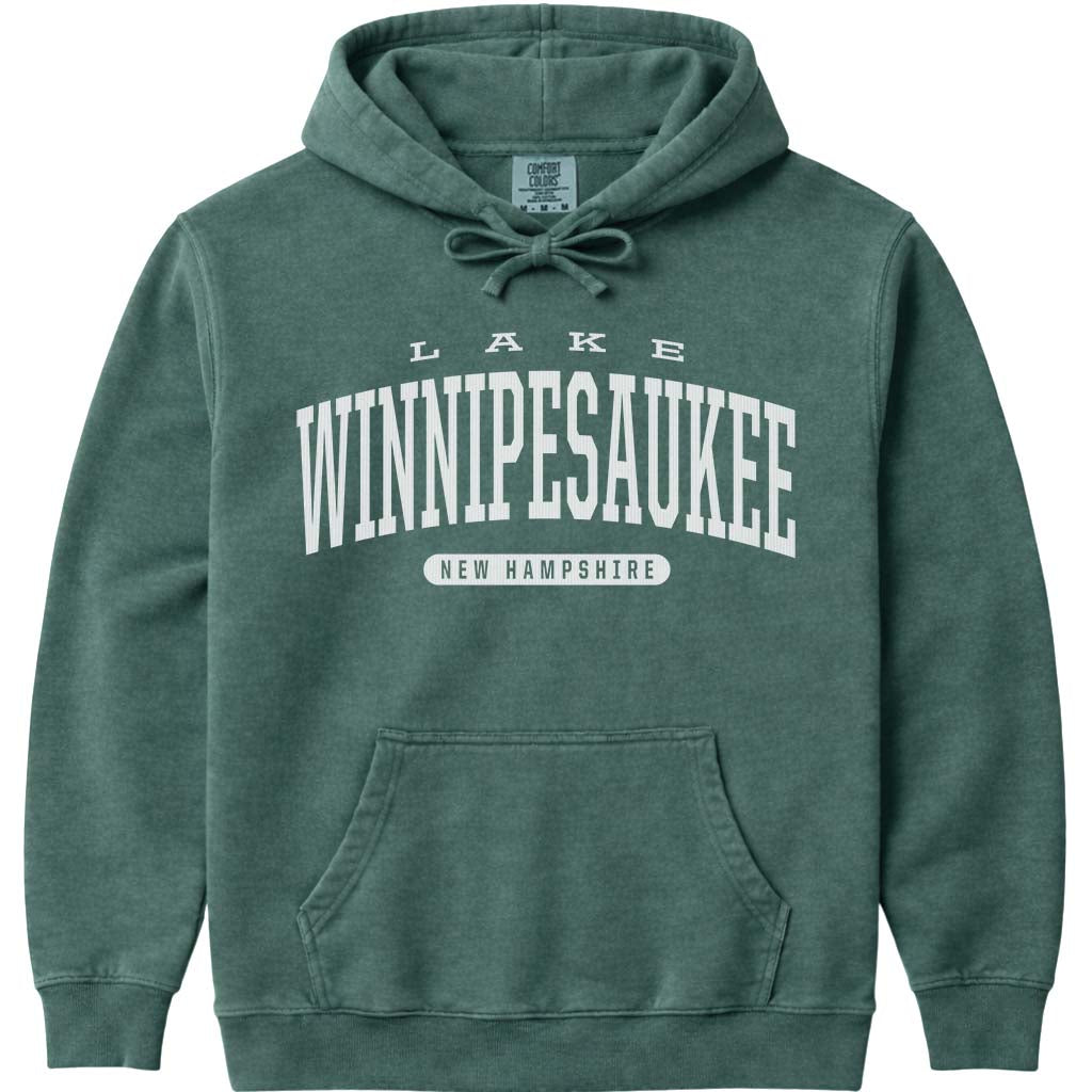 Lake Winnipesaukee Hoodie Sweatshirt - Blue Spruce
