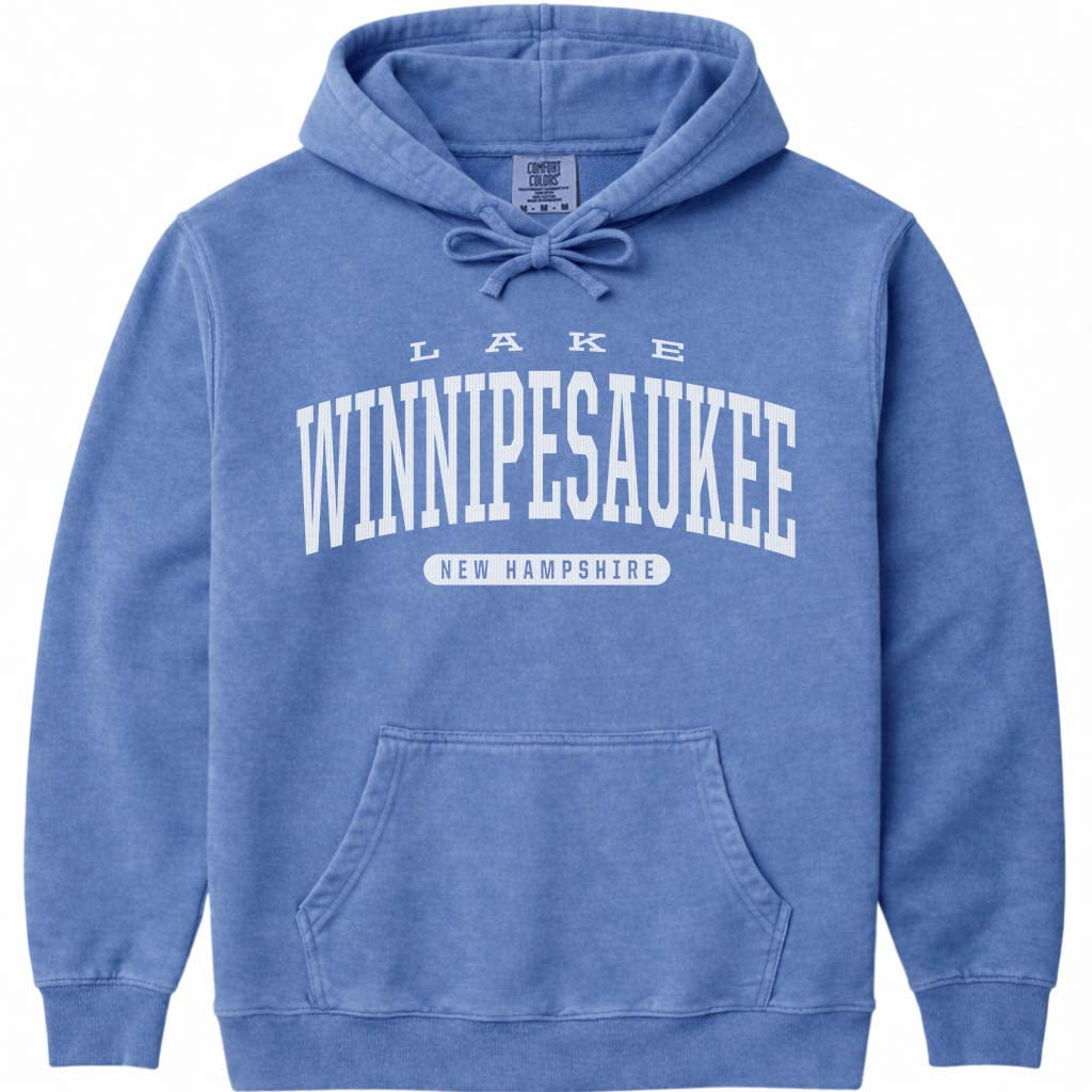 Lake Winnipesaukee Hoodie Sweatshirt - Flo Blue