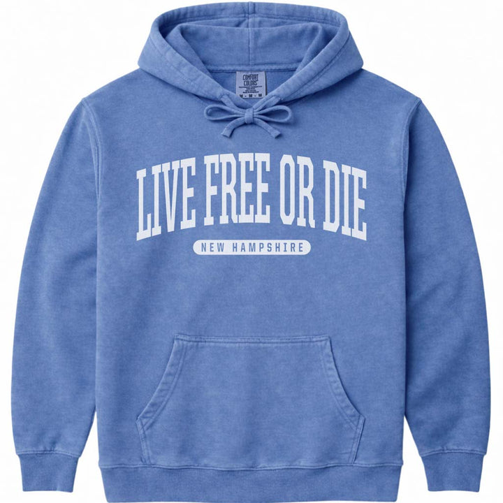 Live Free or Die New Hampshire Sweatshirt - Flo Blue