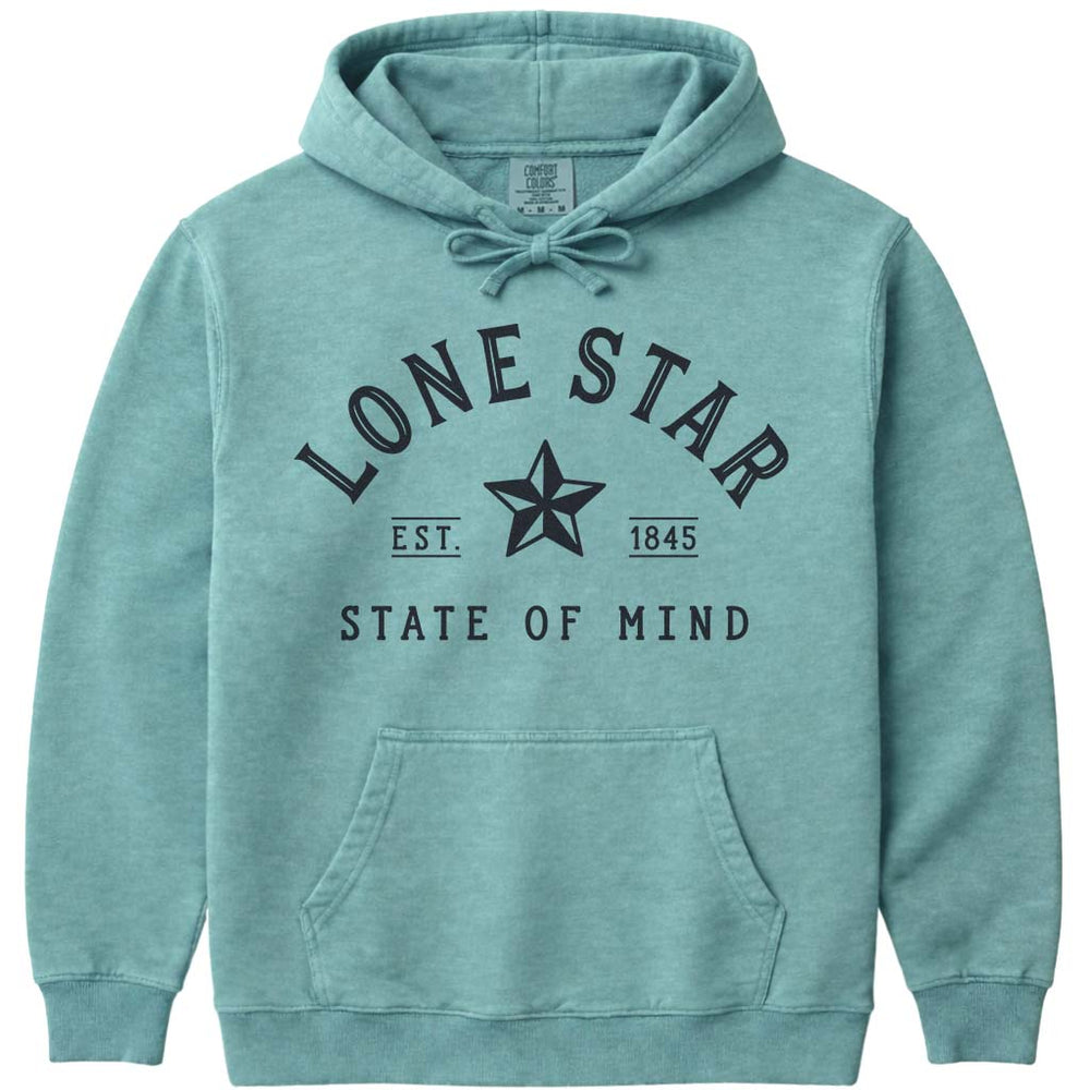Lone Star State of Mind Hoodie Sweatshirt - Seafoam