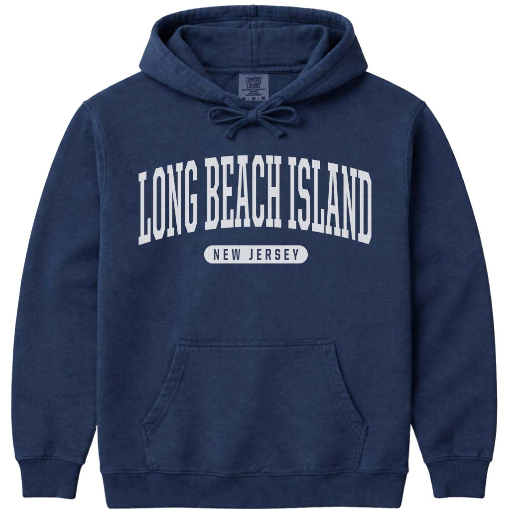 Long Beach Island New Jersey Hoodie - Navy