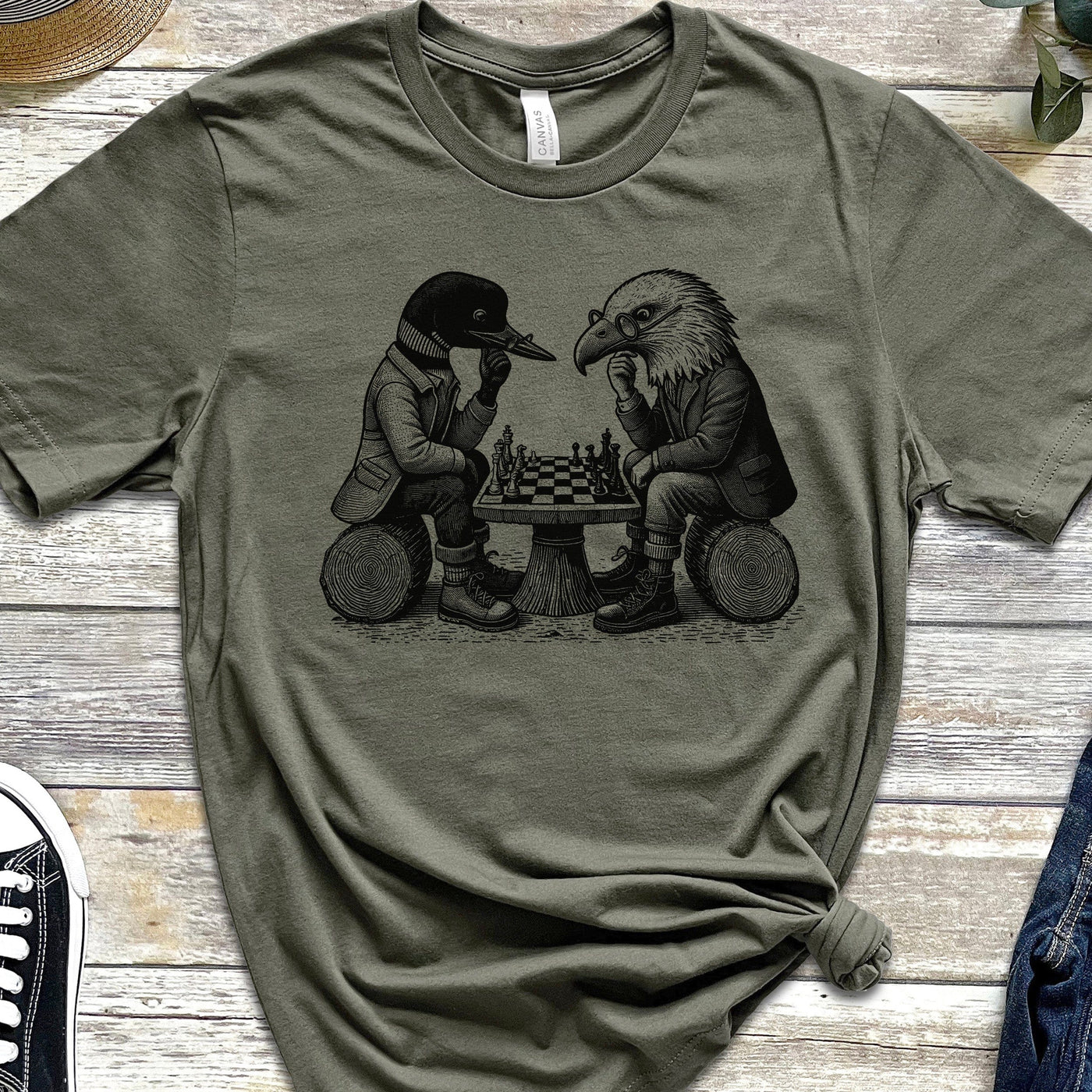 Loon & Eagle Chess T-Shirt