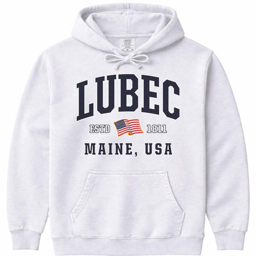 Lubec Maine USA Flag Hoodie