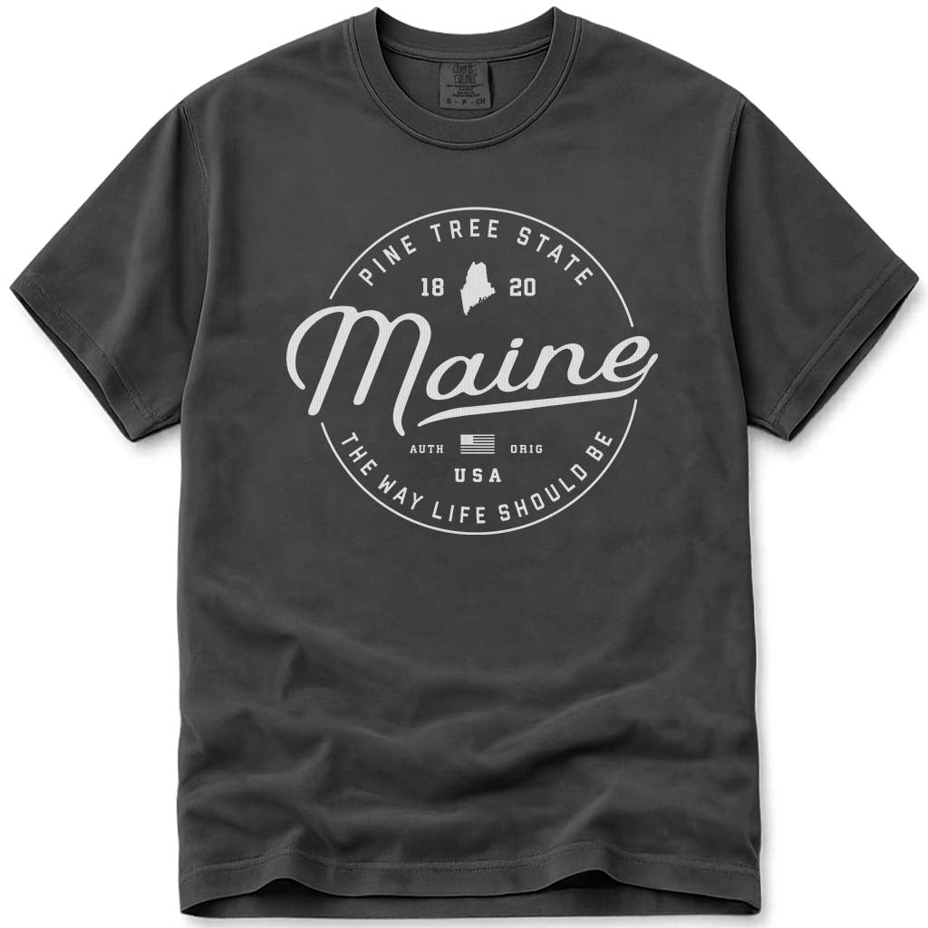 State of Maine T Shirt - Pepper