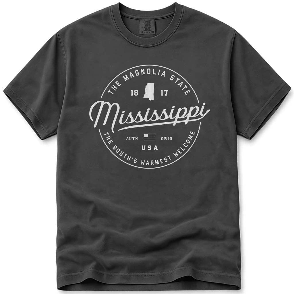 State of Mississippi T Shirt - Pepper