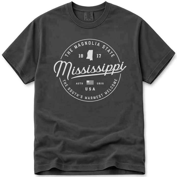 State of Mississippi T Shirt - Pepper