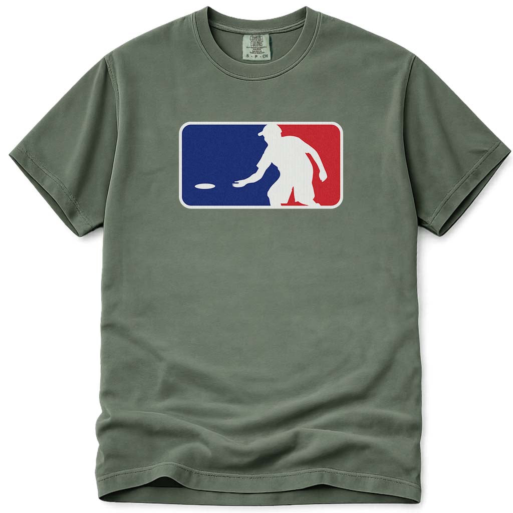 MLB Logo Baseball Style Disc Golf T Shirt - Moss