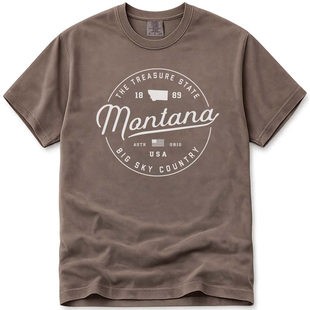 State of Montana T Shirt - Espresso